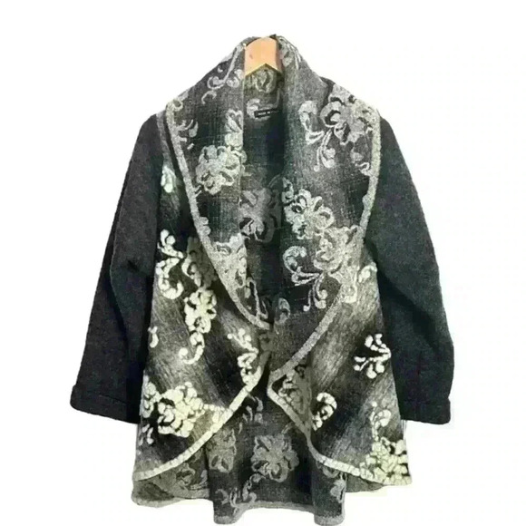 Soft Autum floral wool knit coat one SZ - Picture 2 of 7